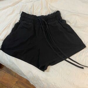 Earth Yoga High Waist Black Shorts